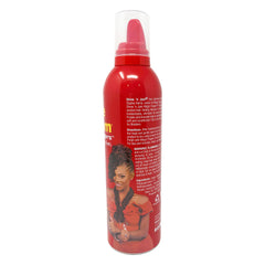 AmPro Shine-N-Jam Mousse: manos aplicando fijador para trenzas