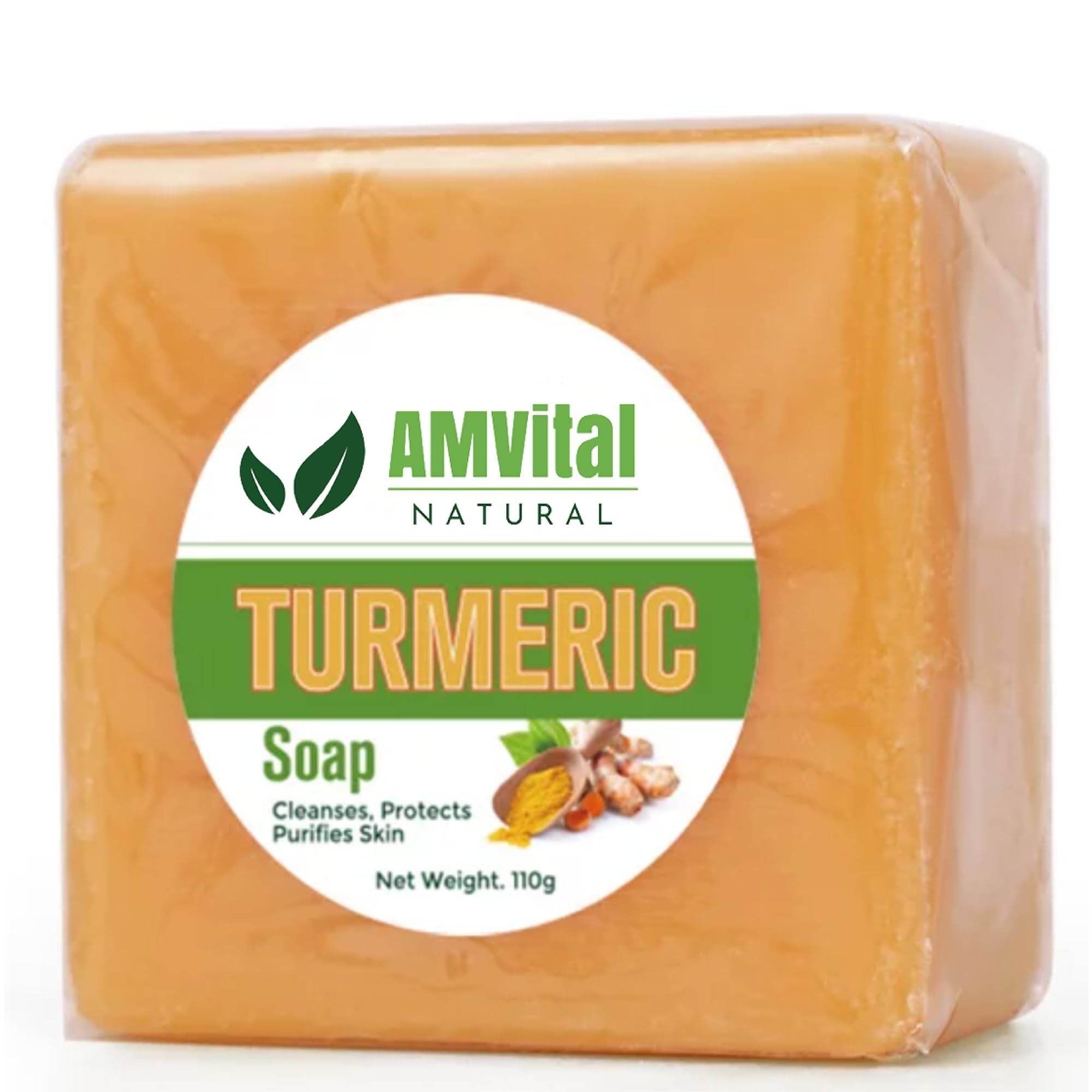 AMVital jabon curcuma aroma suave durante el lavado.