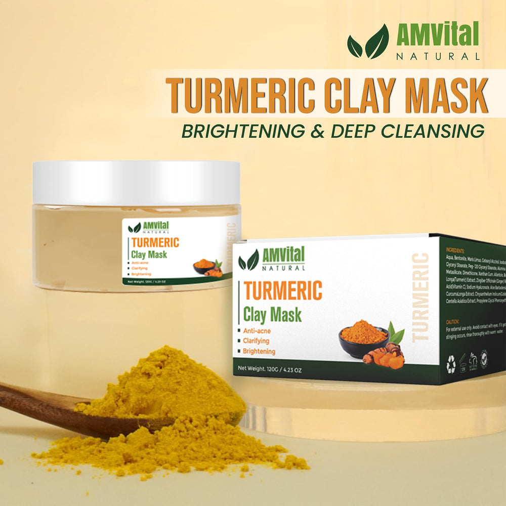 AMVital mascarilla arcilla amarilla, textura sedosa para piel limpia.