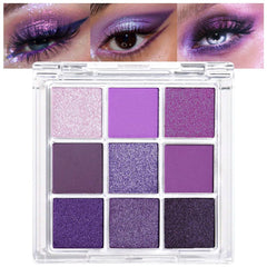 AMY'S DIARY paleta sombras moradas profundas con acabado mate y perlado para mirada intensa