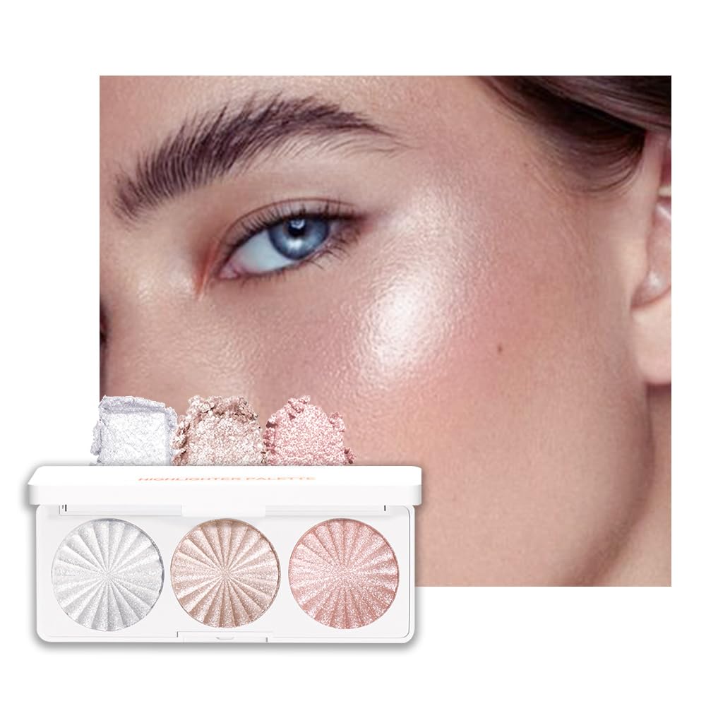 AMY'S DIARY Paleta Trío Brillo Nocturno: realza pómulos y párpados con brillo suave