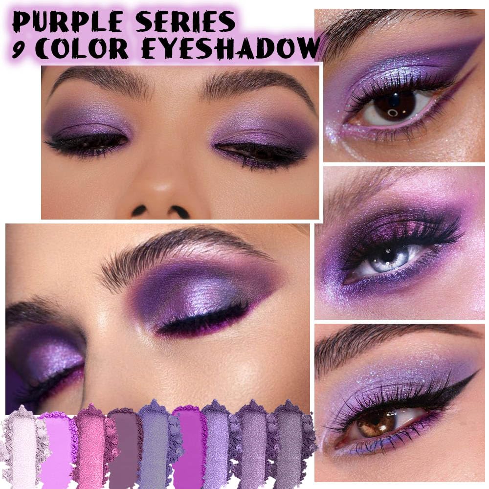 AMY'S DIARY sombras moradas metalizadas para look nocturno duradero