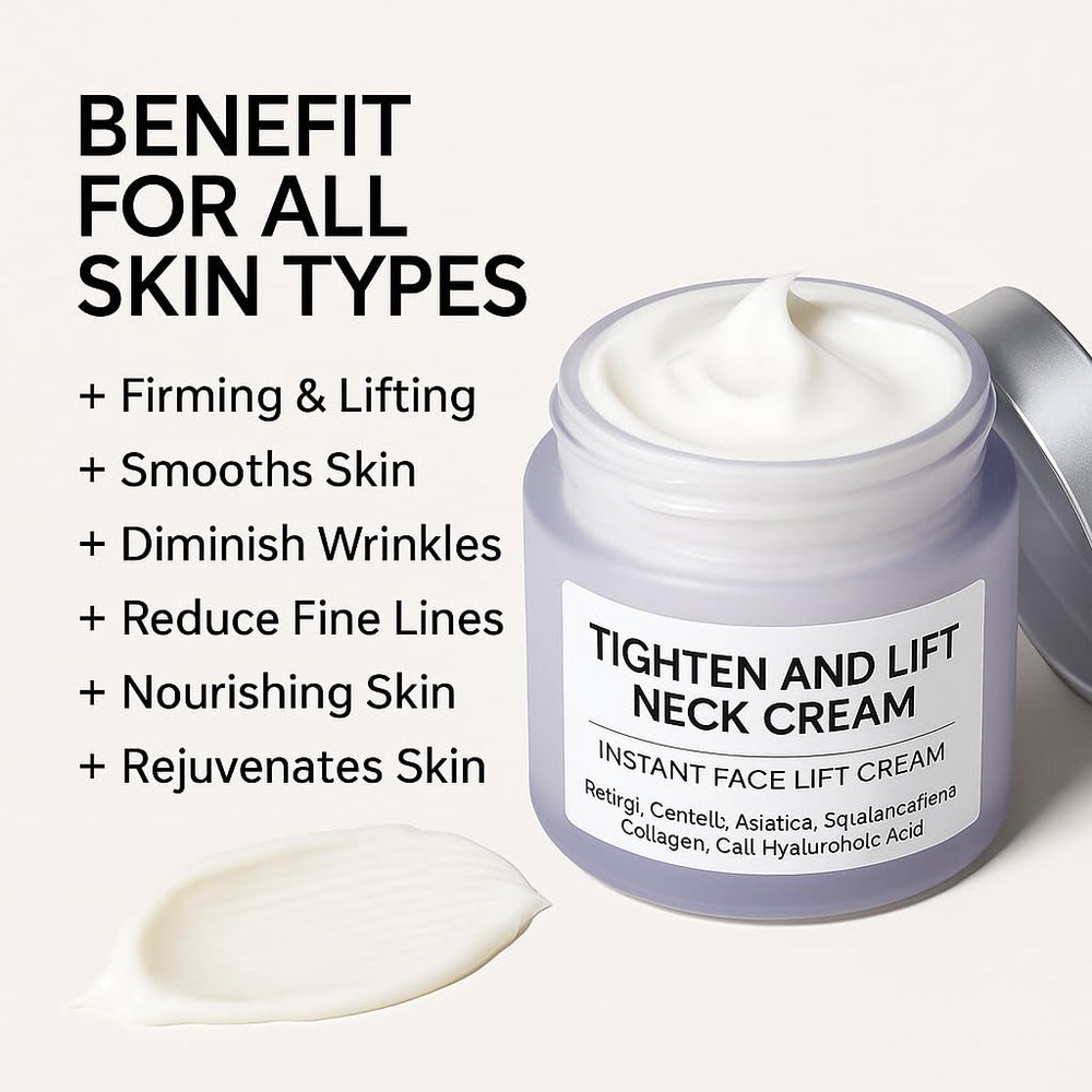 AMZEYE crema cuello aplicación mano: masaje suave para absorción.