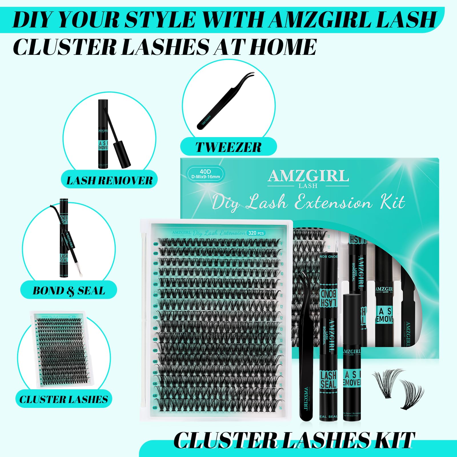 AMZGIRL LASH fijador y sellador impermeables con duración de hasta 72 h