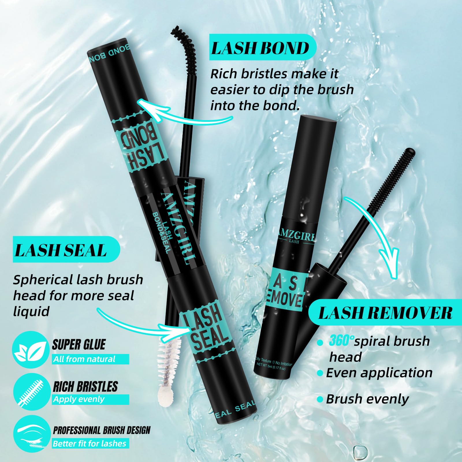 Caja compacta AMZGIRL LASH con todo incluido.