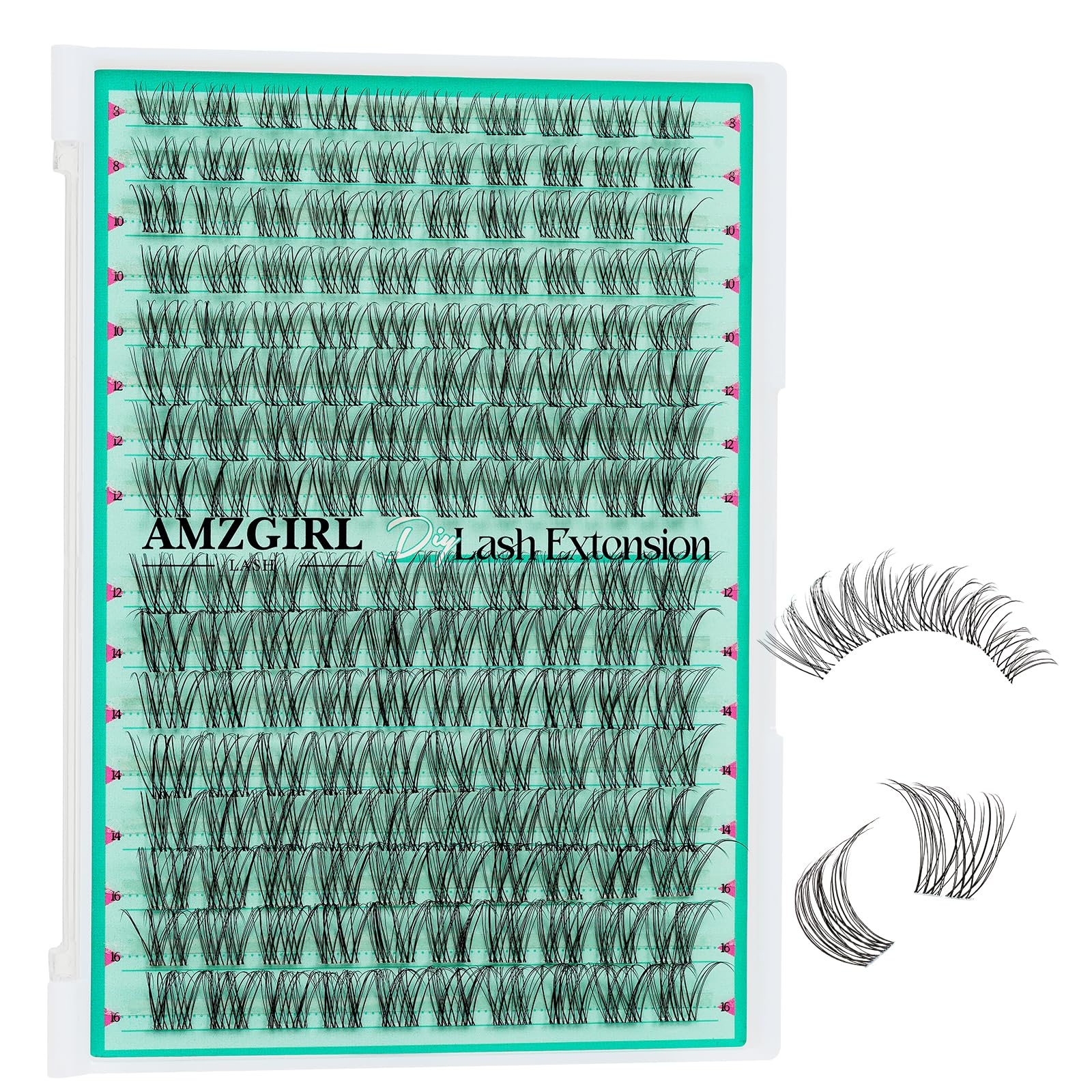 AMZGIRL LASH racimos con banda invisible para un look natural.