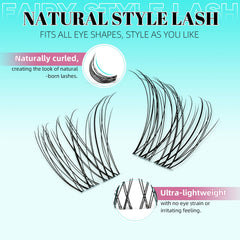 AMZGIRL LASH tallo ultra delgado de 0,15 mm para curva suave.