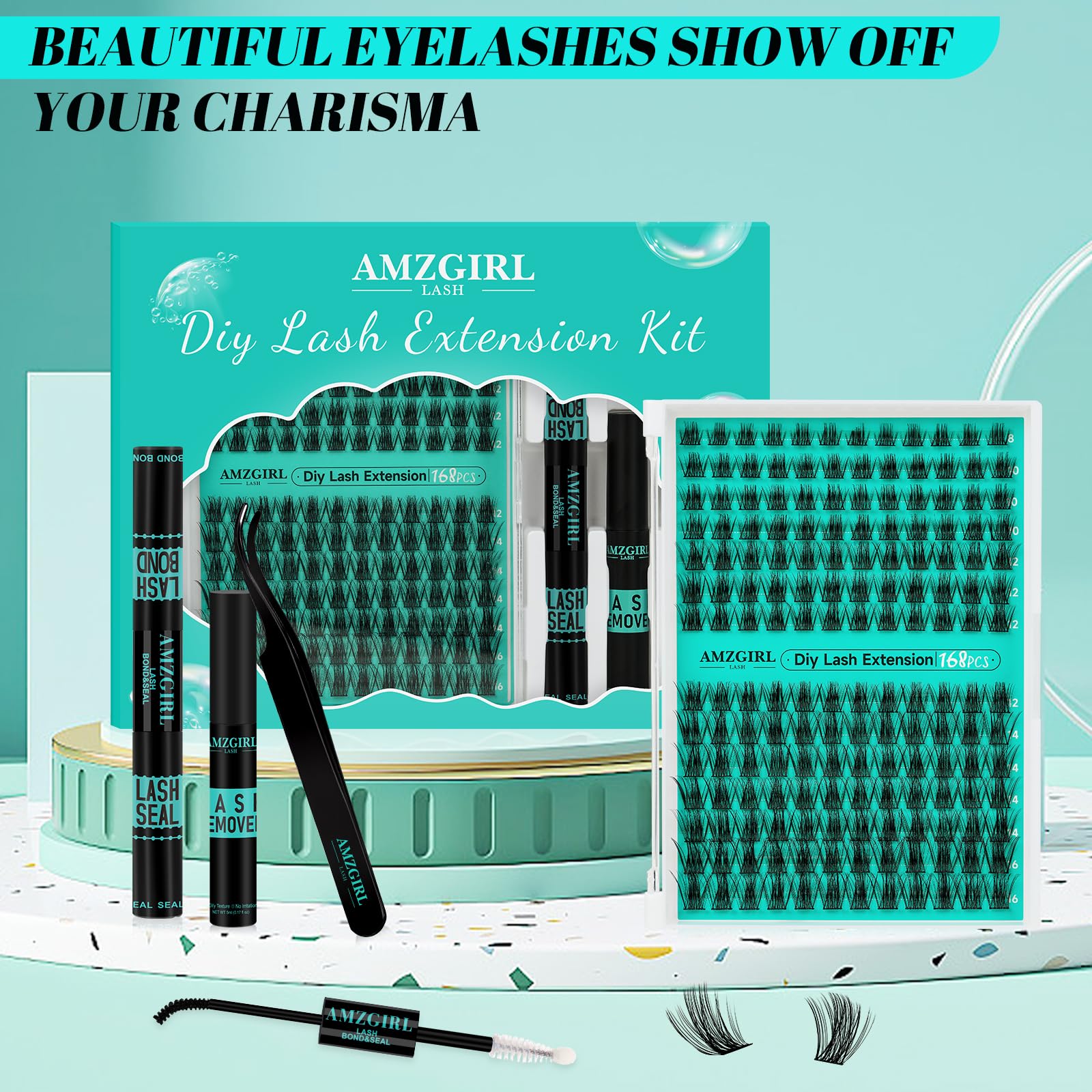 AMZGIRL LASH empaque compacto y portátil para retoques de viaje