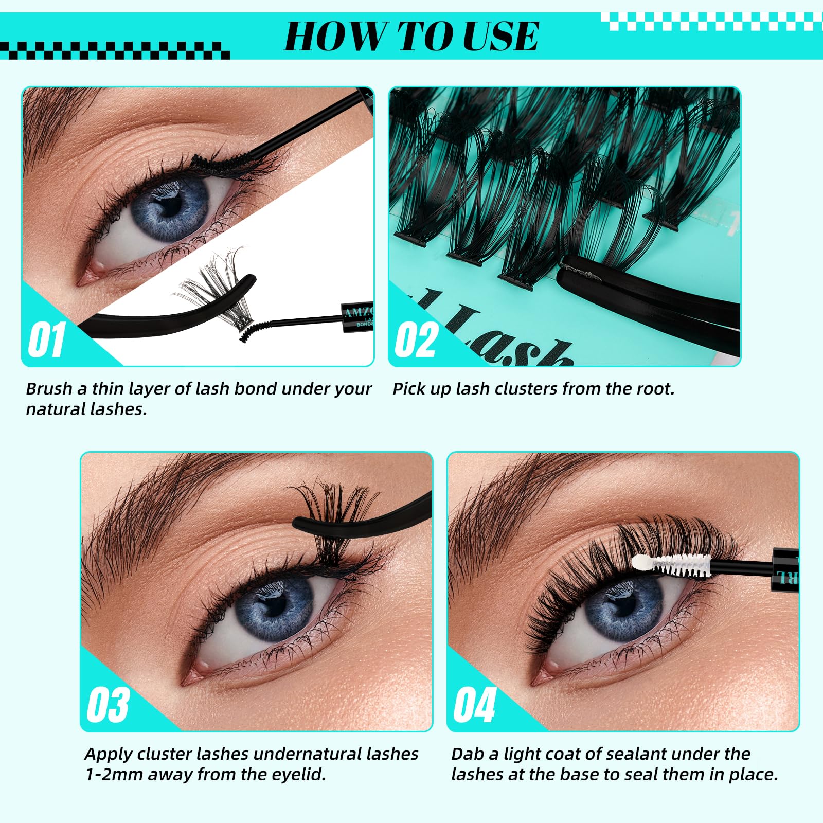 AMZGIRL LASH estilos personalizables con clústeres mixtos.