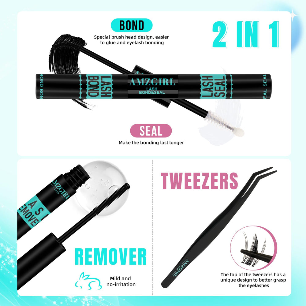 AMZGIRL LASH invisible-band lashes close-up for natural blend
