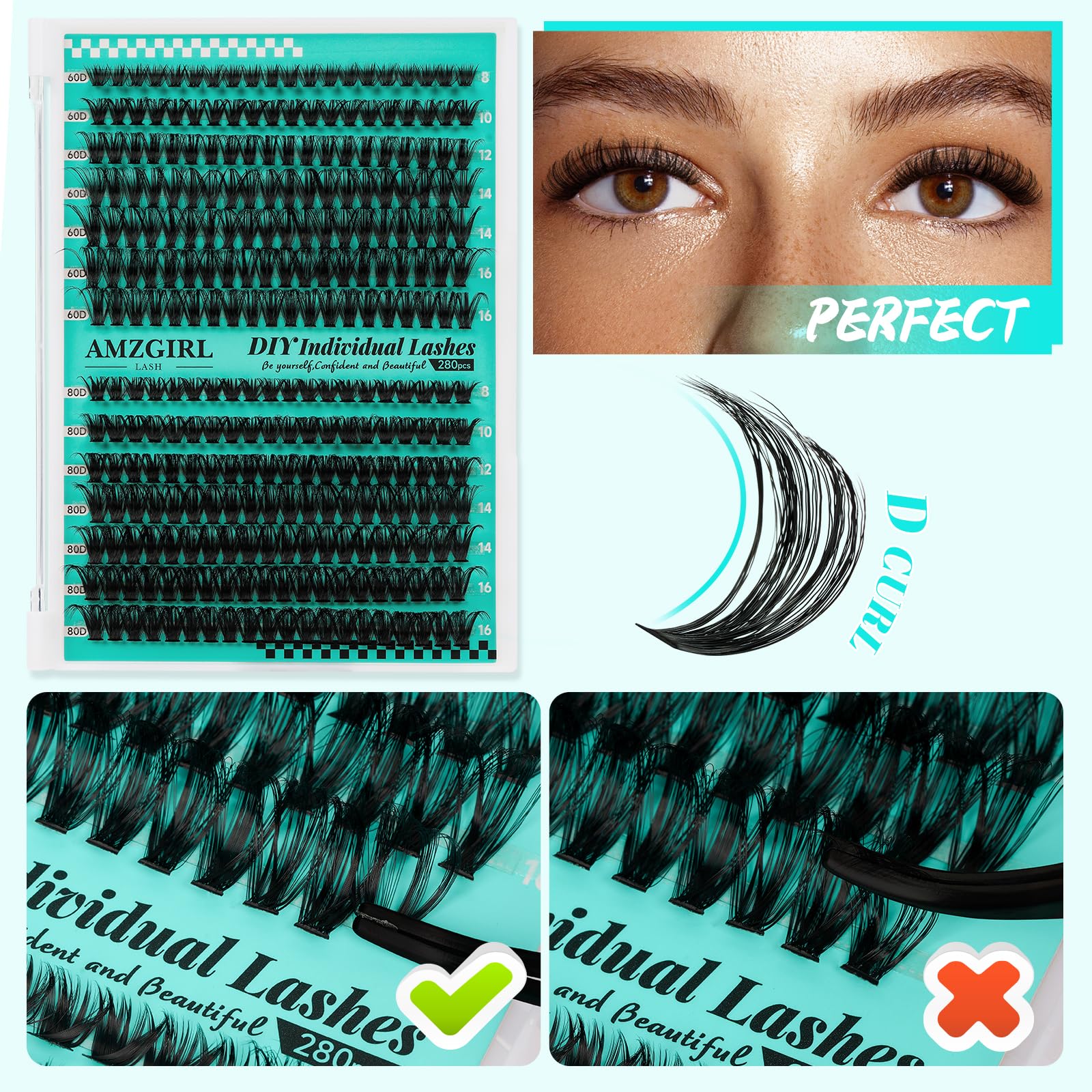 AMZGIRL LASH uso doméstico casero para looks personalizados.