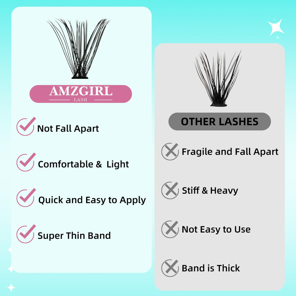 AMZGIRL LASH 320 piezas, ahorro de tiempo frente al salón, belleza en casa