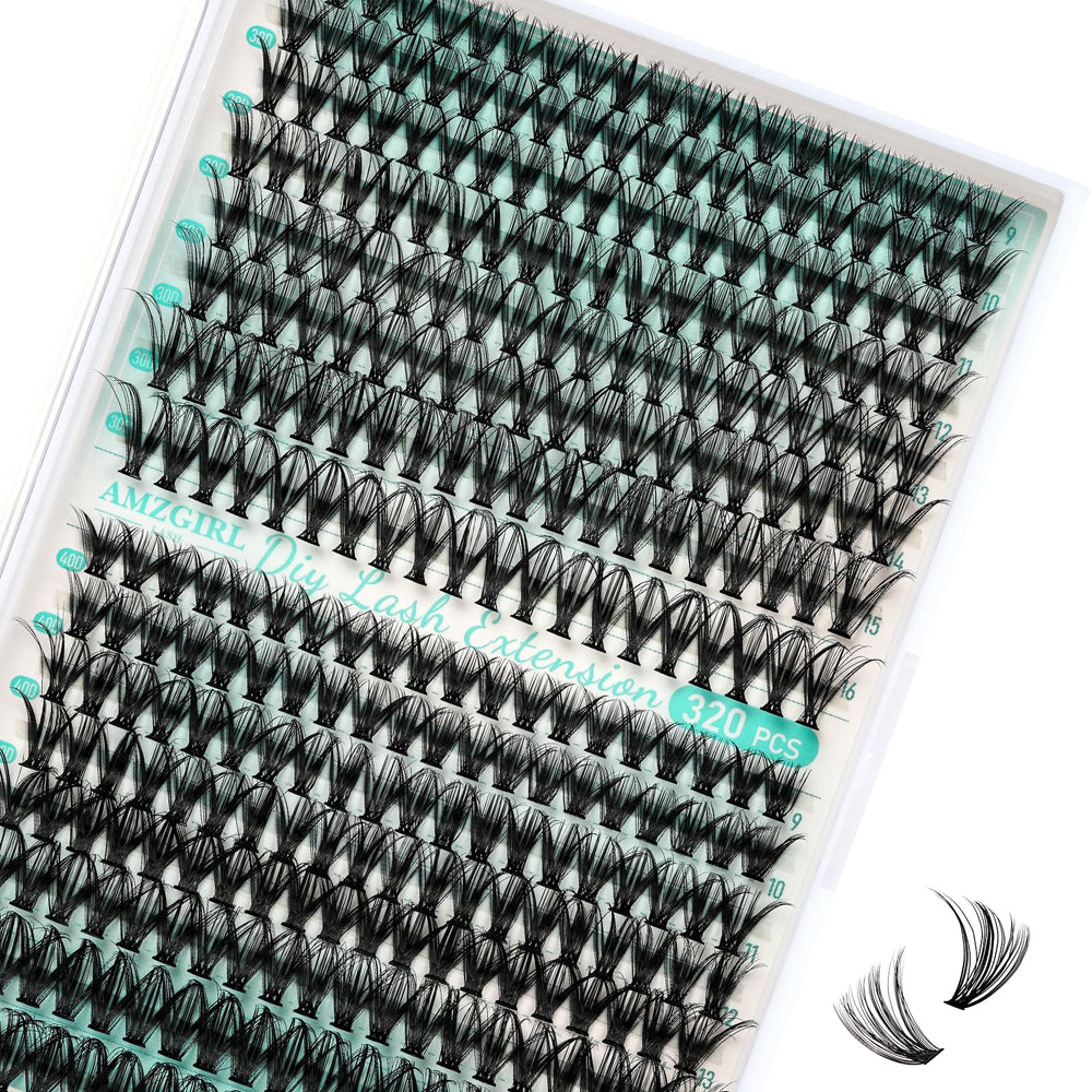 AMZGIRL LASH conjuntos ondulados 320 piezas, efecto natural y aplicación rápida para principiantes