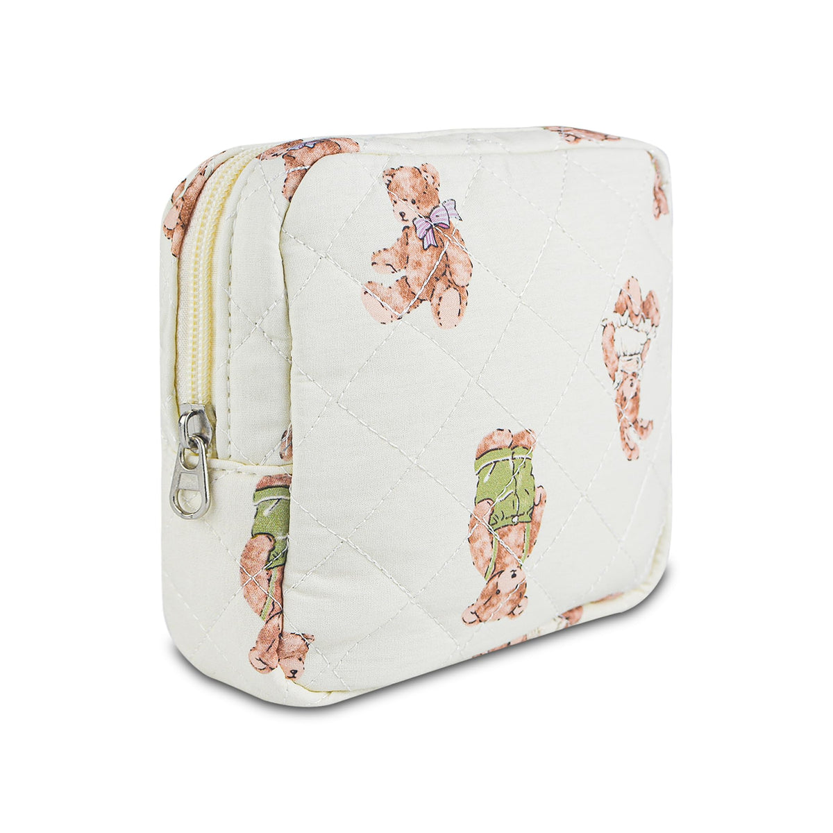 AMZMA bolso maquillaje floral acolchado, ideal para viaje y organización de cosméticos