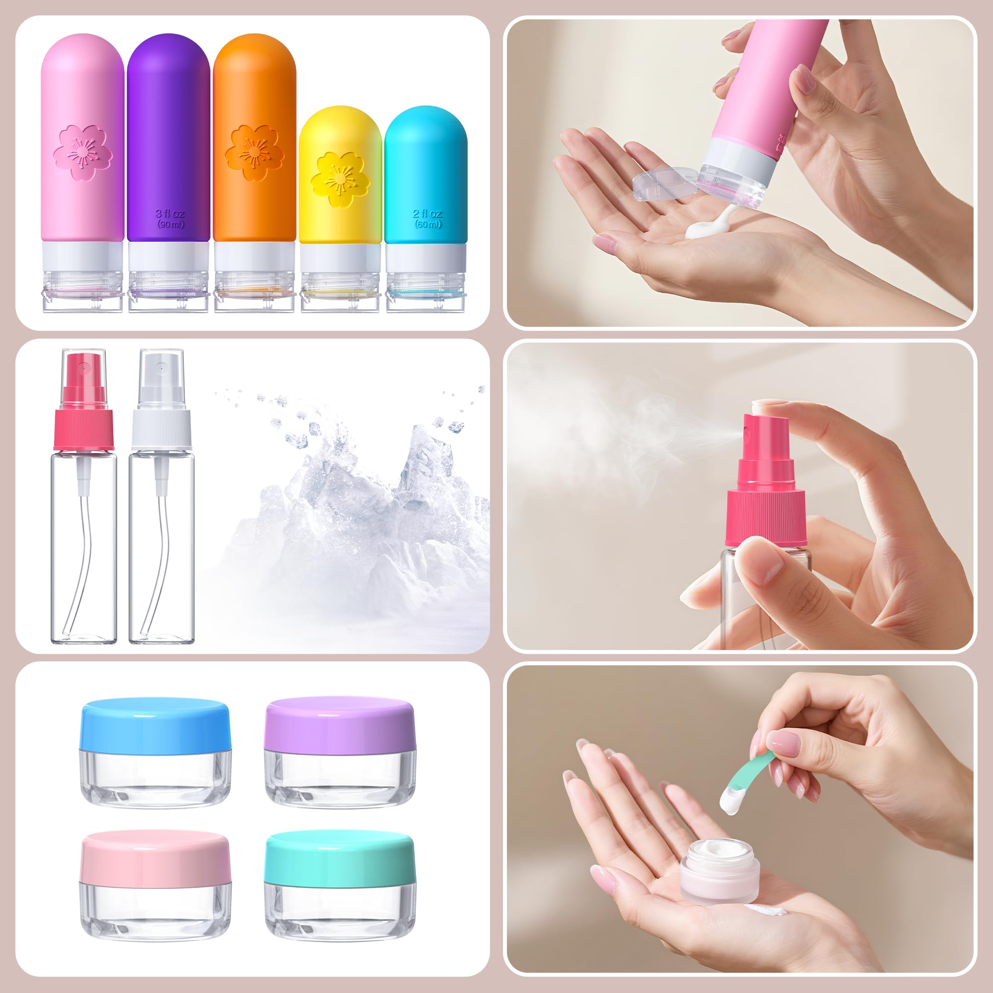 Amzrole atomizadores 30ml, rociado suave para fragancias o geles.