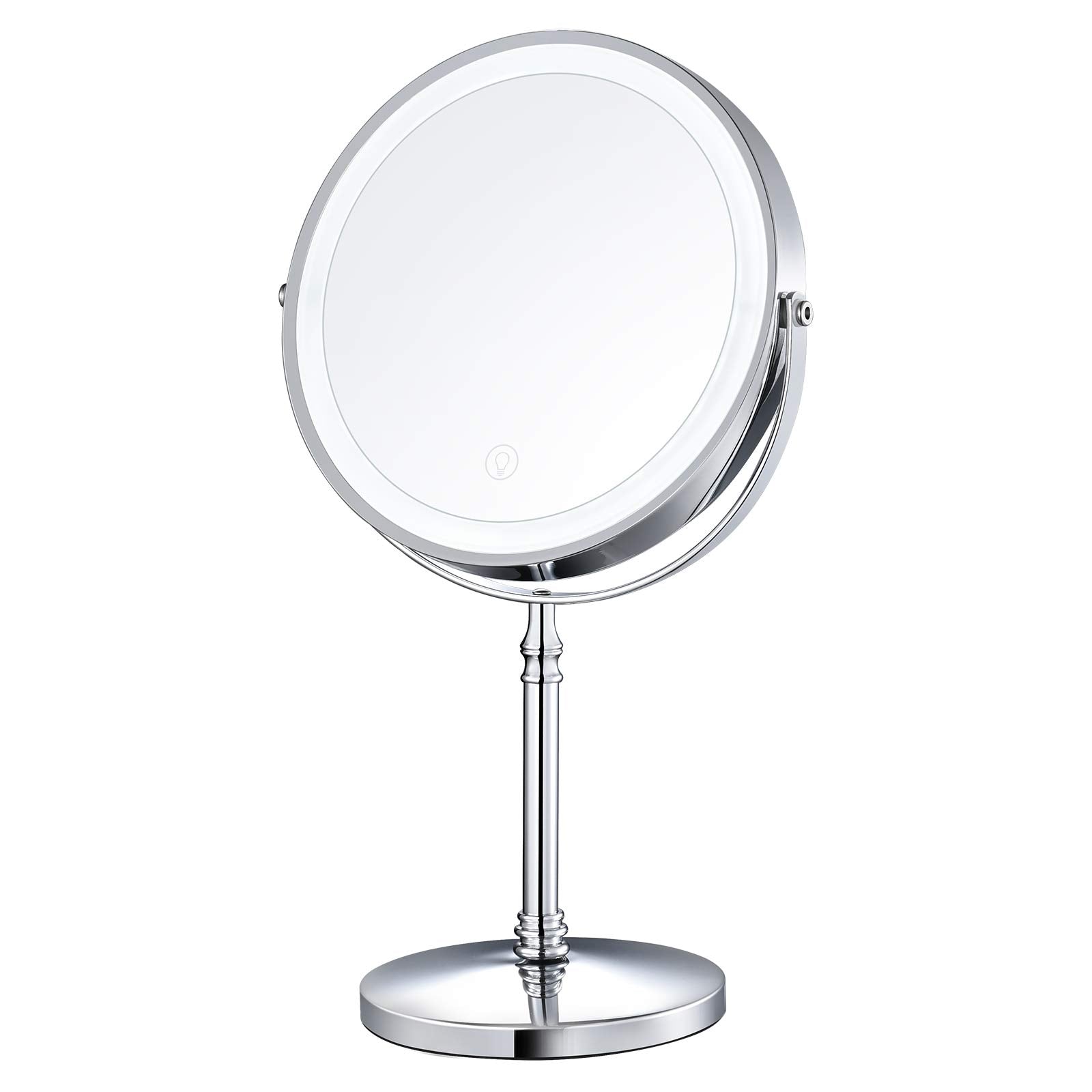 AMZTOLIFE espejo maquillaje iluminado 10x para precisión