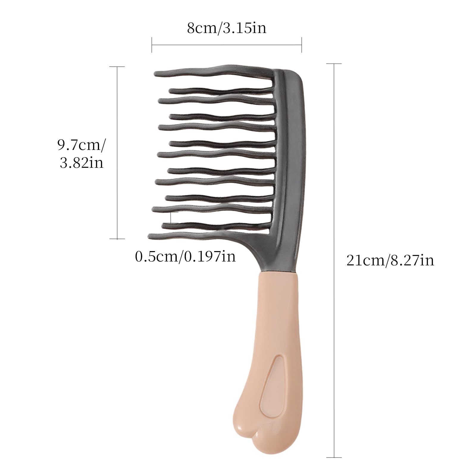 AMZWISH mango-ergonomico-comodo para peinar cabello largo y grueso con facilidad.