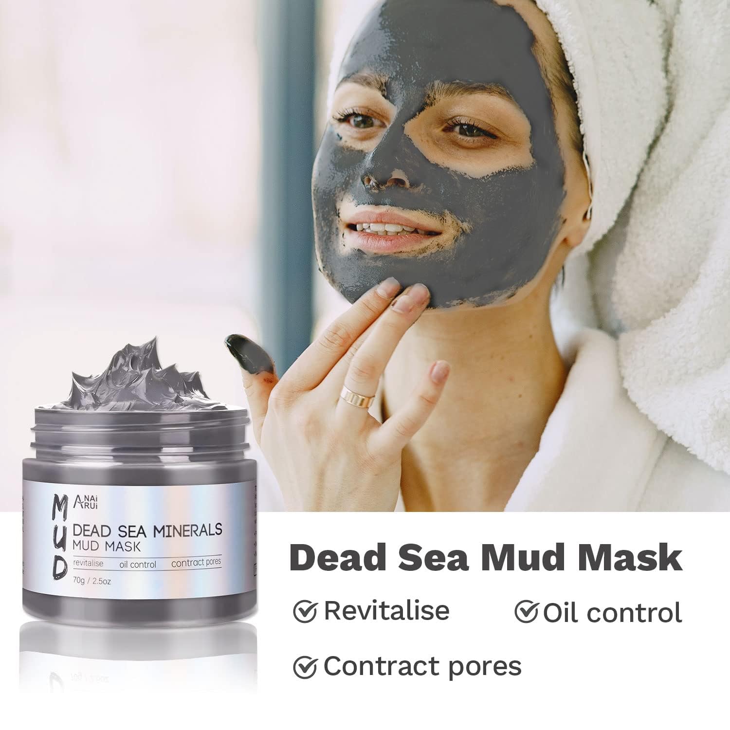 Aplicación facial con textura cremosa ANAI RUI para experiencia suave.