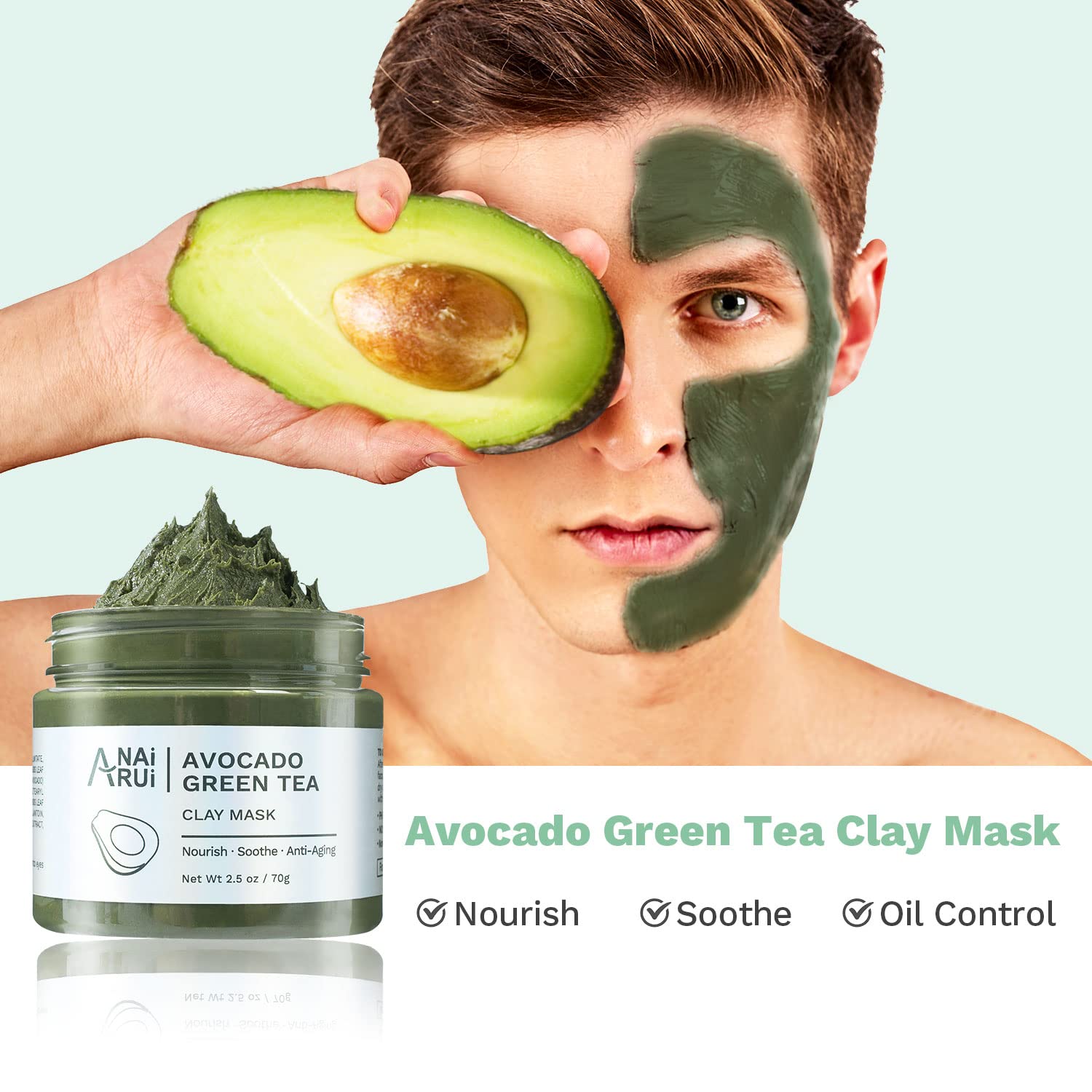 ANAI RUI mascarilla arcilla cúrcuma vitamina C, textura cremosa
