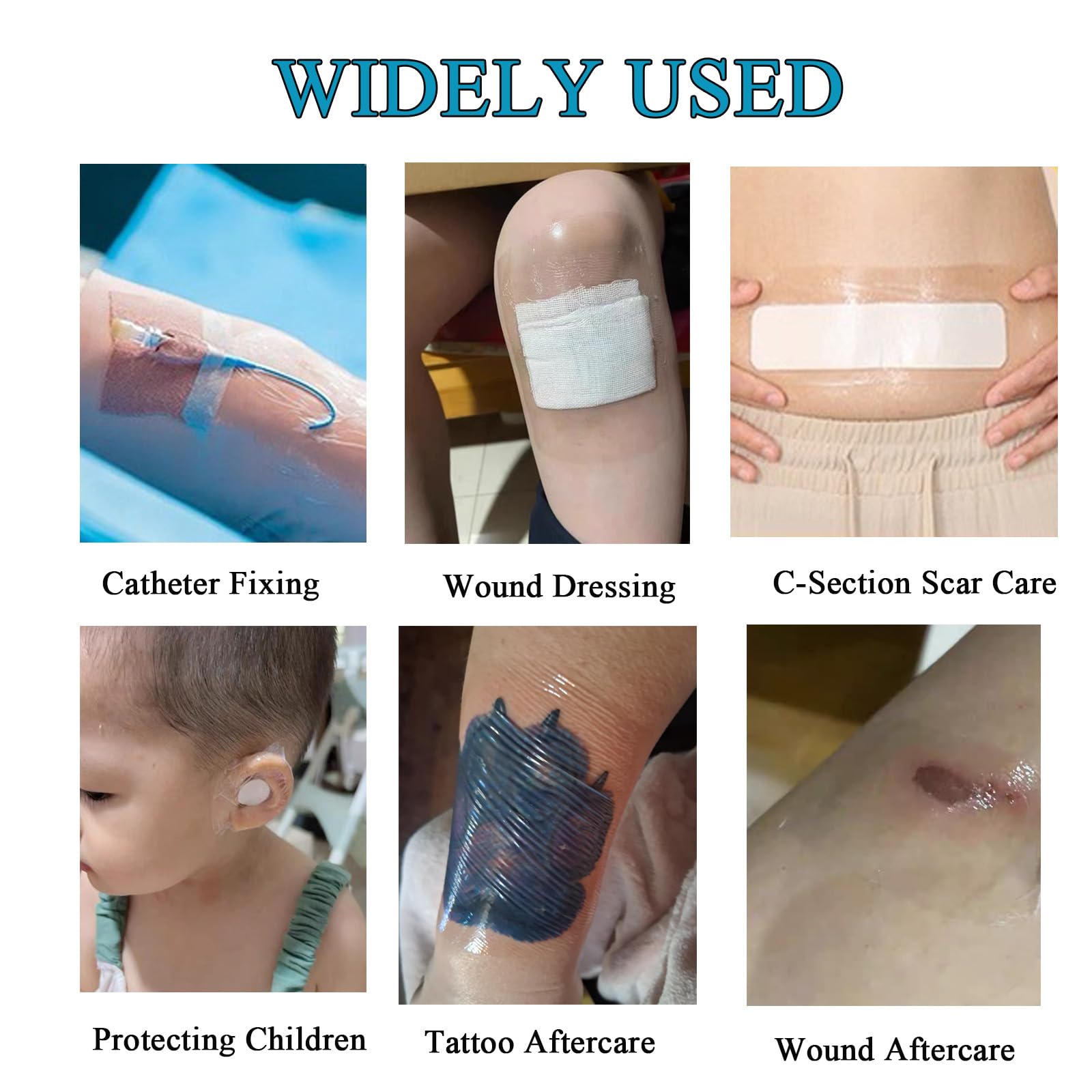 ANAMPION curita tatuaje uso en ducha, protección continua incluso en agua.