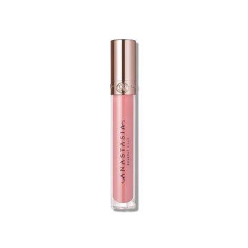 Anastasia Beverly Hills brillo-labios Sun Baked Pink con aplicación suave y uniforme.