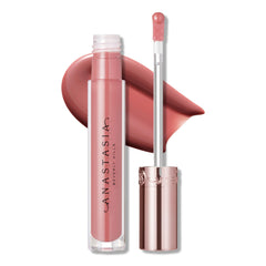 Anastasia Beverly Hills brillo de labio Sun Baked Pink para un rosa natural.
