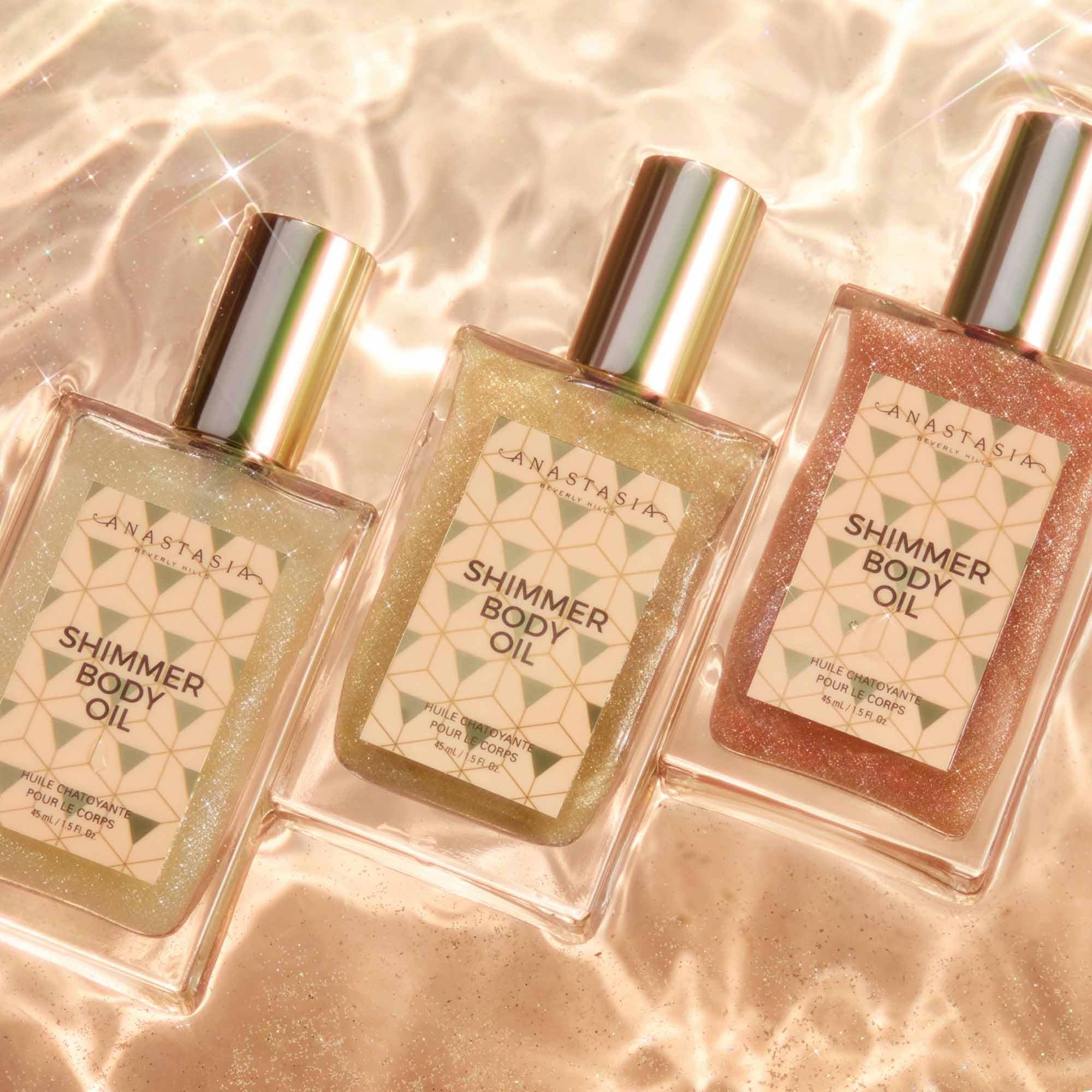 Anastasia Beverly Hills Shimmer Body Oil Gold – effet perle pour un fini nacré