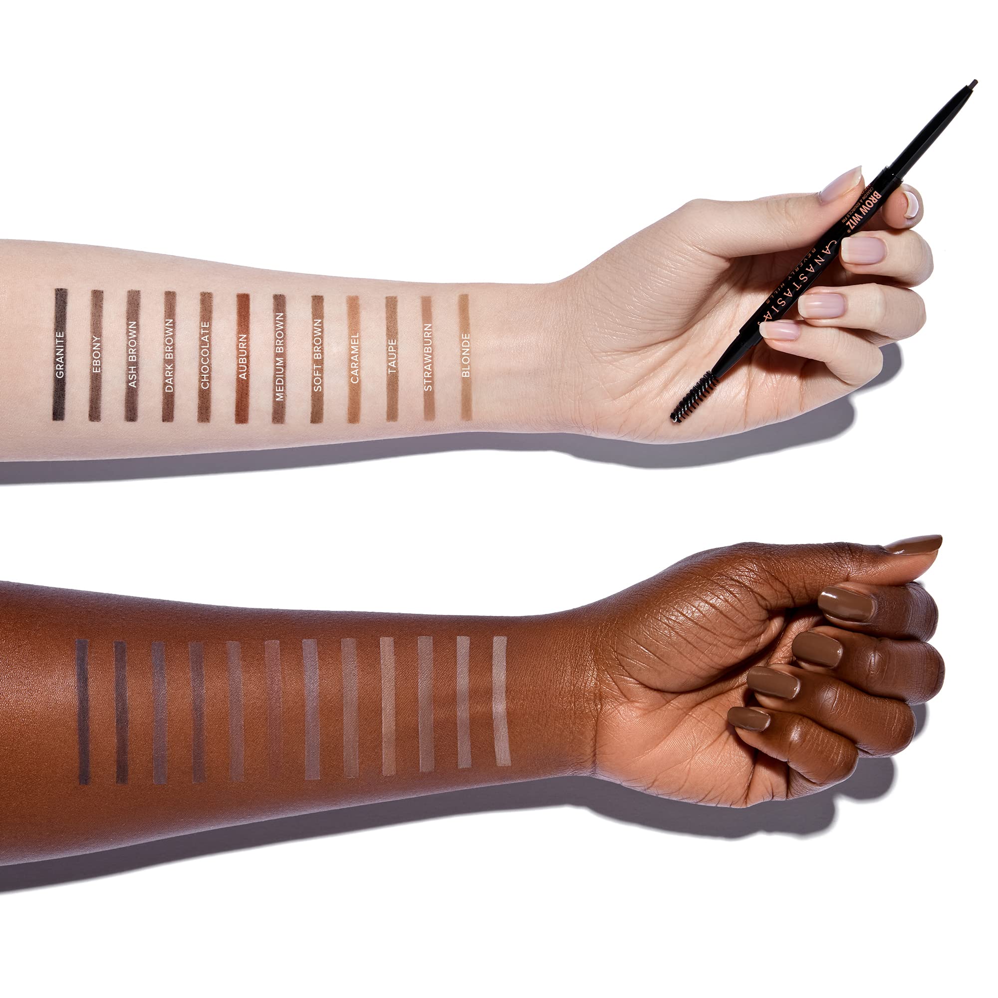 Amplia gama de tonos Brow Wiz Ebony facilita encontrar el tono ideal