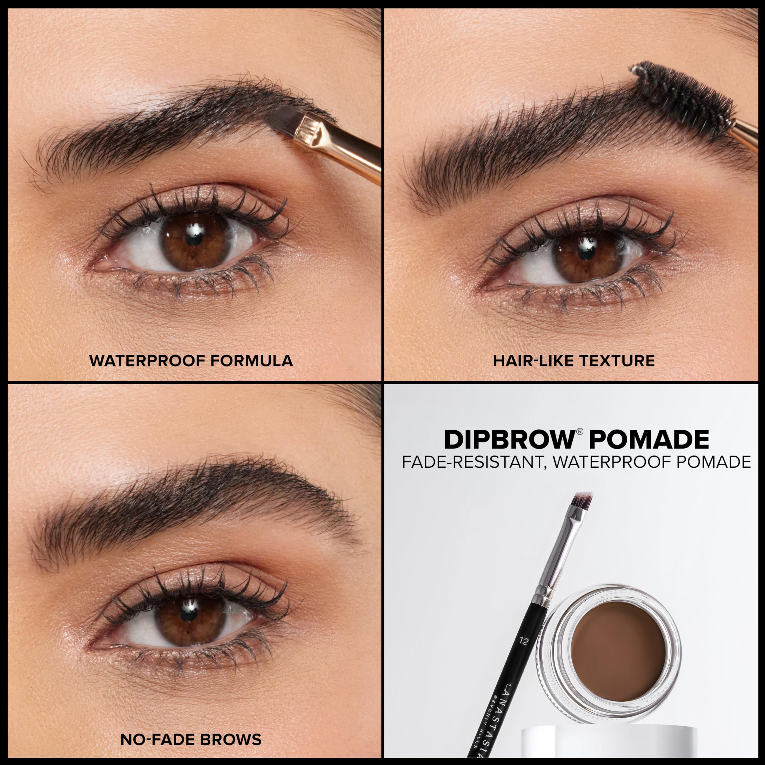 Pinceau inclus facilite l'application précise de DIPBROW Taupe.
