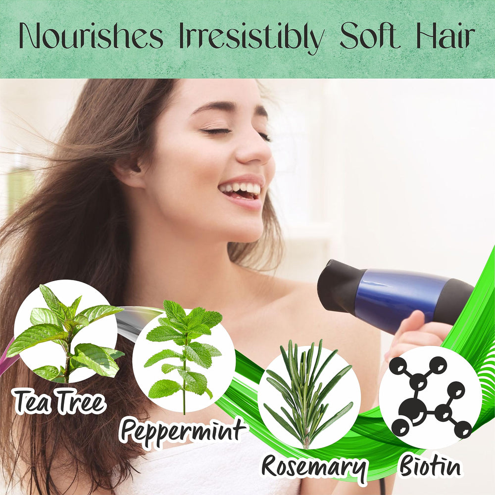 AnatoliaDaphne textura cabello sedoso después del lavado con árbol de té.