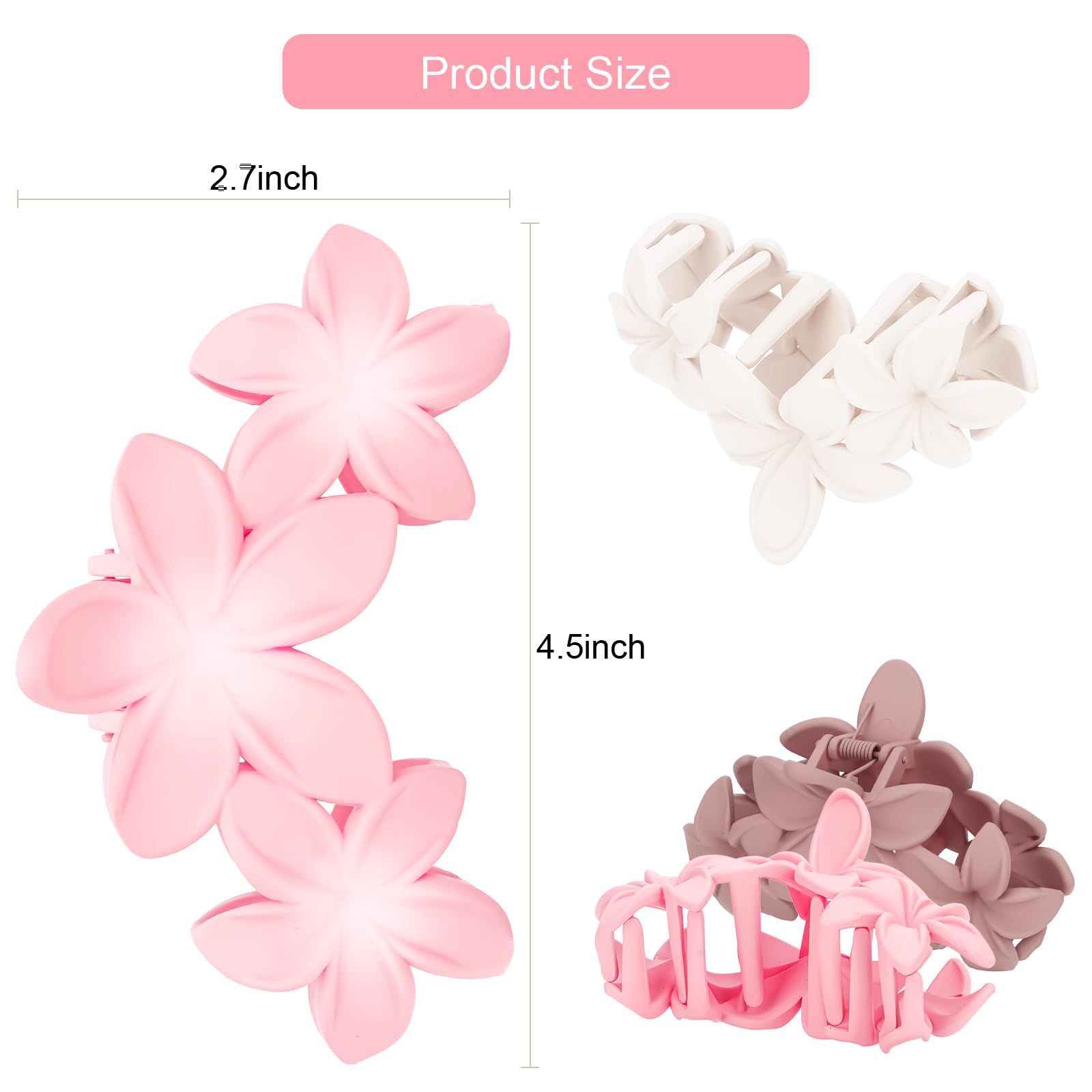 Anbala flor hawaiana gradiente rosa-blanco, ideal para estilos de playa