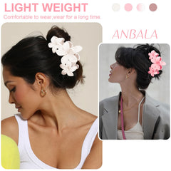 Anbala flor hawaiana rosa oscuro, diseño vibrante para peinados diarios