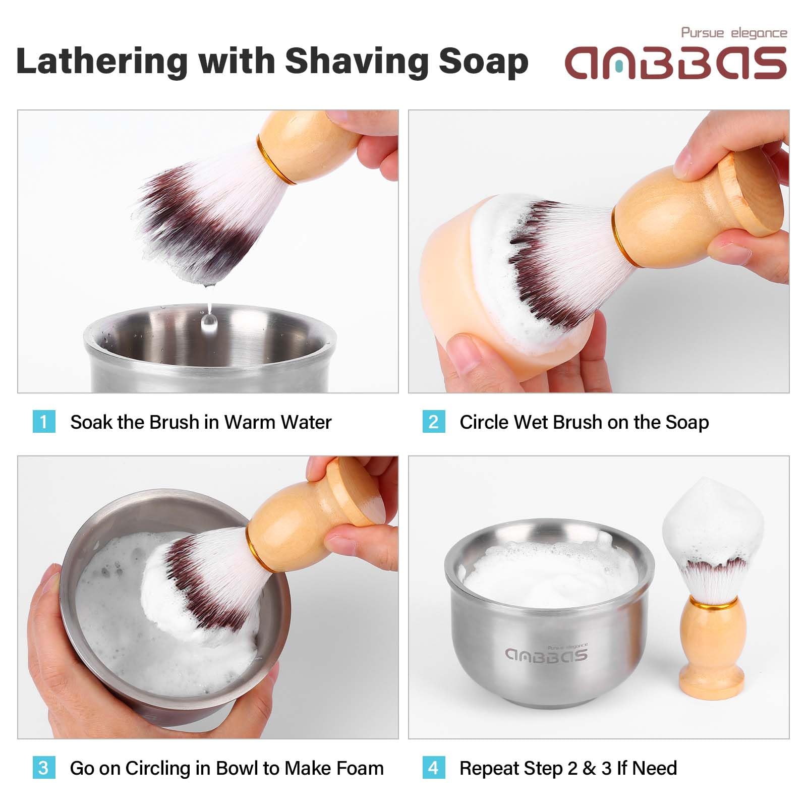 Kit de afeitado Anbbas 4 en 1 para hombres