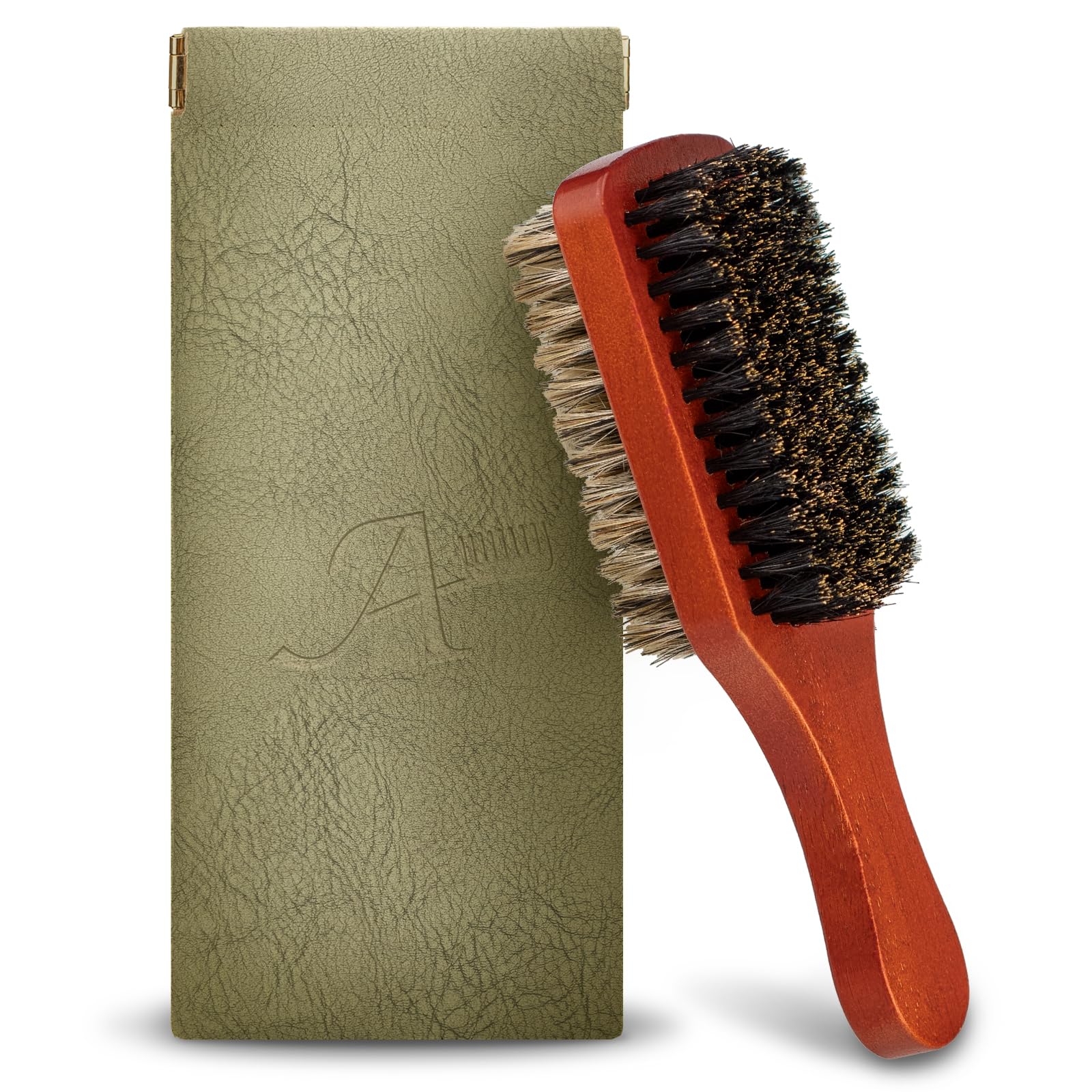 Ancable cepillo ondas para hombres, doble cara para peinar y cuidado diario.