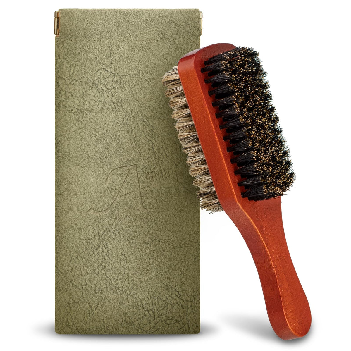 Ancable cepillo ondas para hombres, doble cara para peinar y cuidado diario.