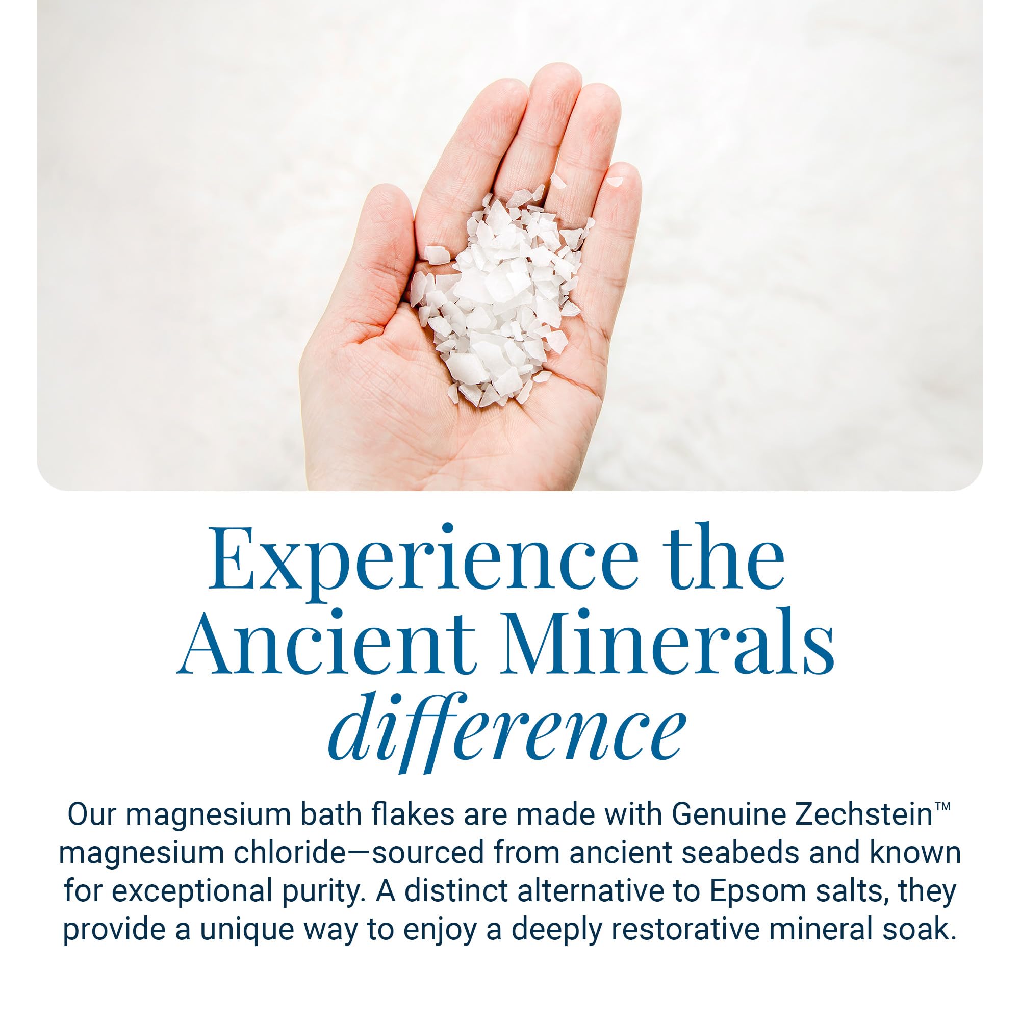 Ancient Minerals copos magnesio para pies, remojo relajante