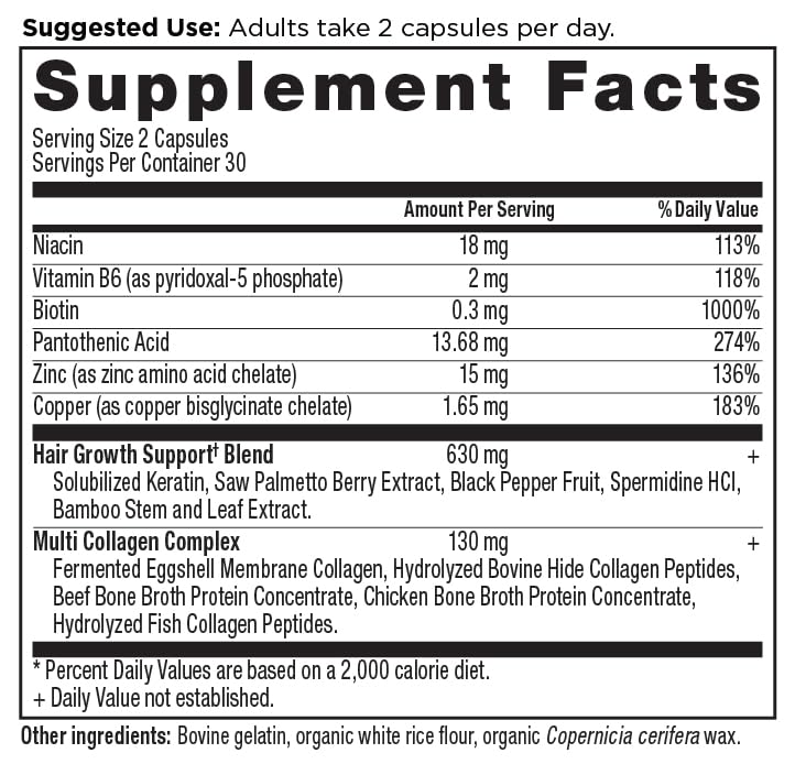 Ancient Nutrition Crecimiento de Cabello y Colágeno, mezcla de superalimentos, apoyo al fortalecimiento.