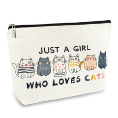 Ancpeany funda maquillaje gato frente: regalo perfecto para amantes de gatos y organización diaria.