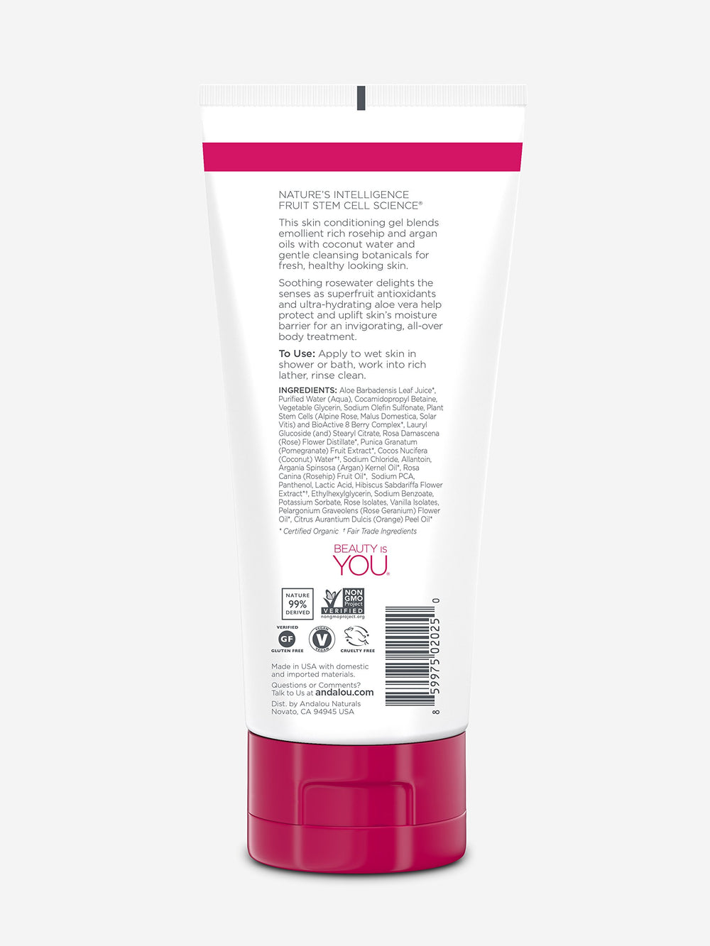 Andalou Naturals 1000 Roses Aceites Rosa: hidratación suave para piel radiante.
