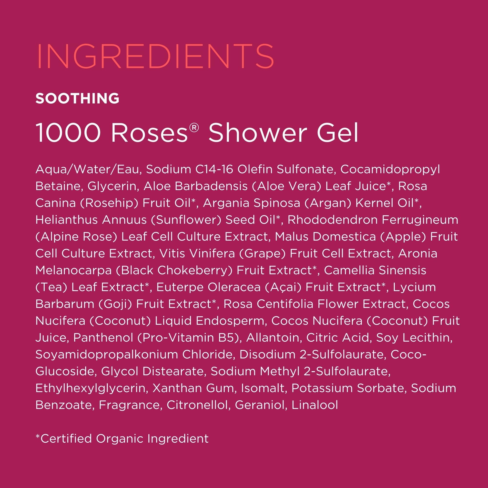 Andalou Naturals 1000 Roses Fragancia Rosa: aroma sutil para la ducha.