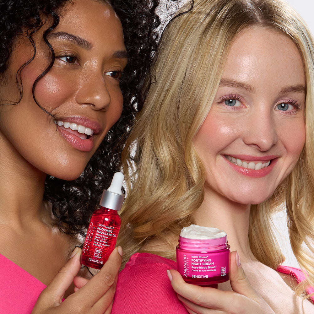 Andalou Naturals 1000 Rosas: cuidado para piel sensible sin irritación.