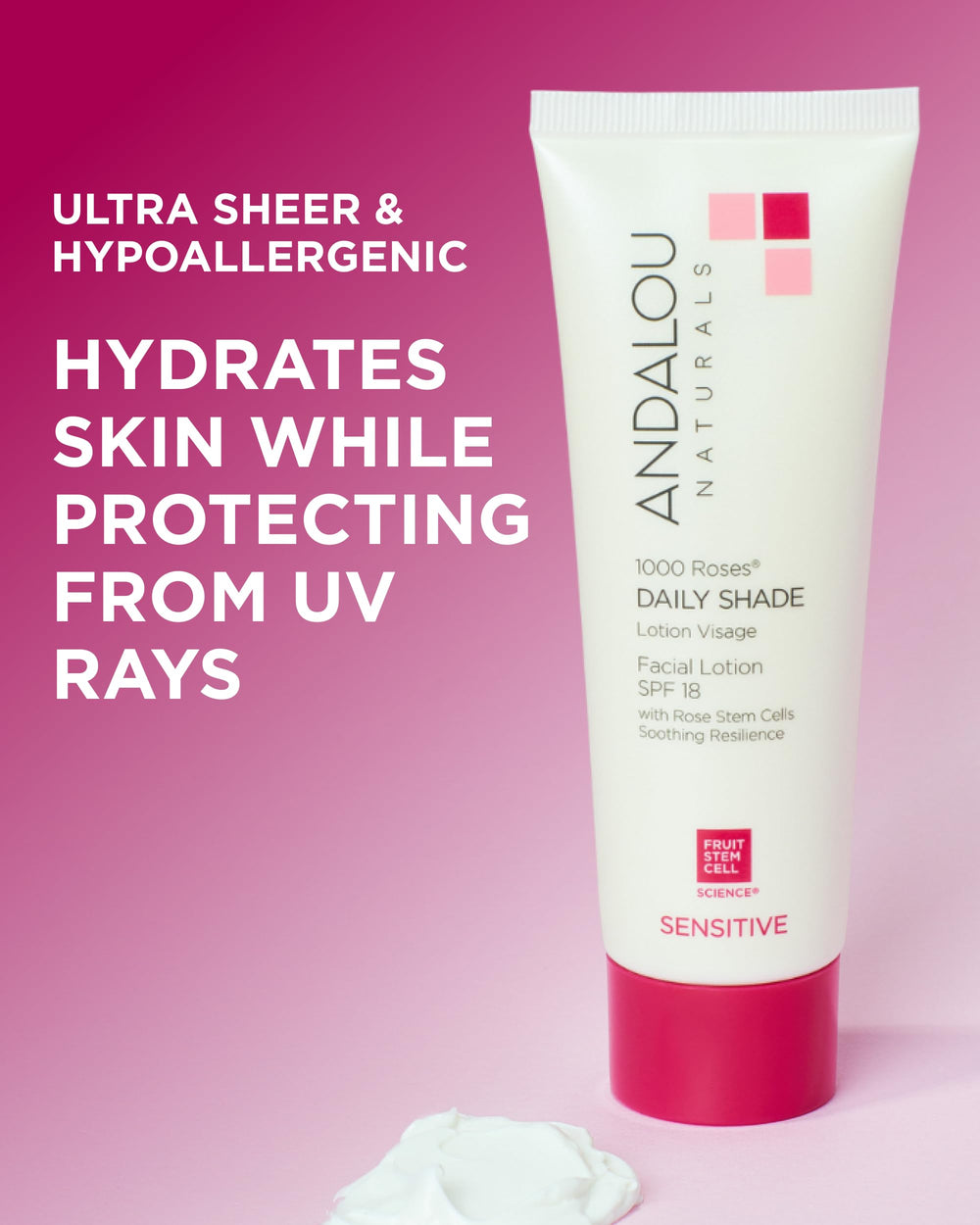 Protección solar diaria para rostro con SPF 18.