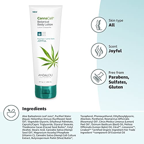 Piel radiante gracias a la Loción CannaCell de Andalou Naturals
