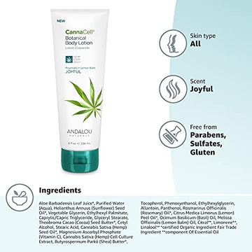 Piel radiante gracias a la Loción CannaCell de Andalou Naturals