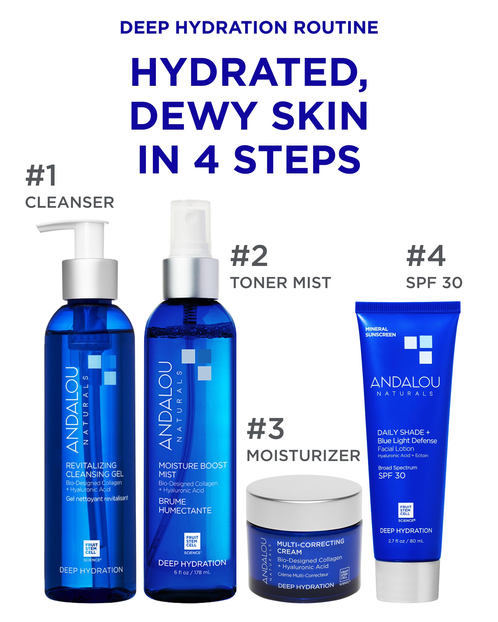 Andalou Naturals células madre de fruta promueven aspecto revitalizado.