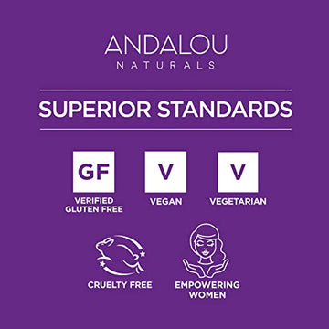 Ingredientes naturales de Andalou Naturals para cuidado antioxidante