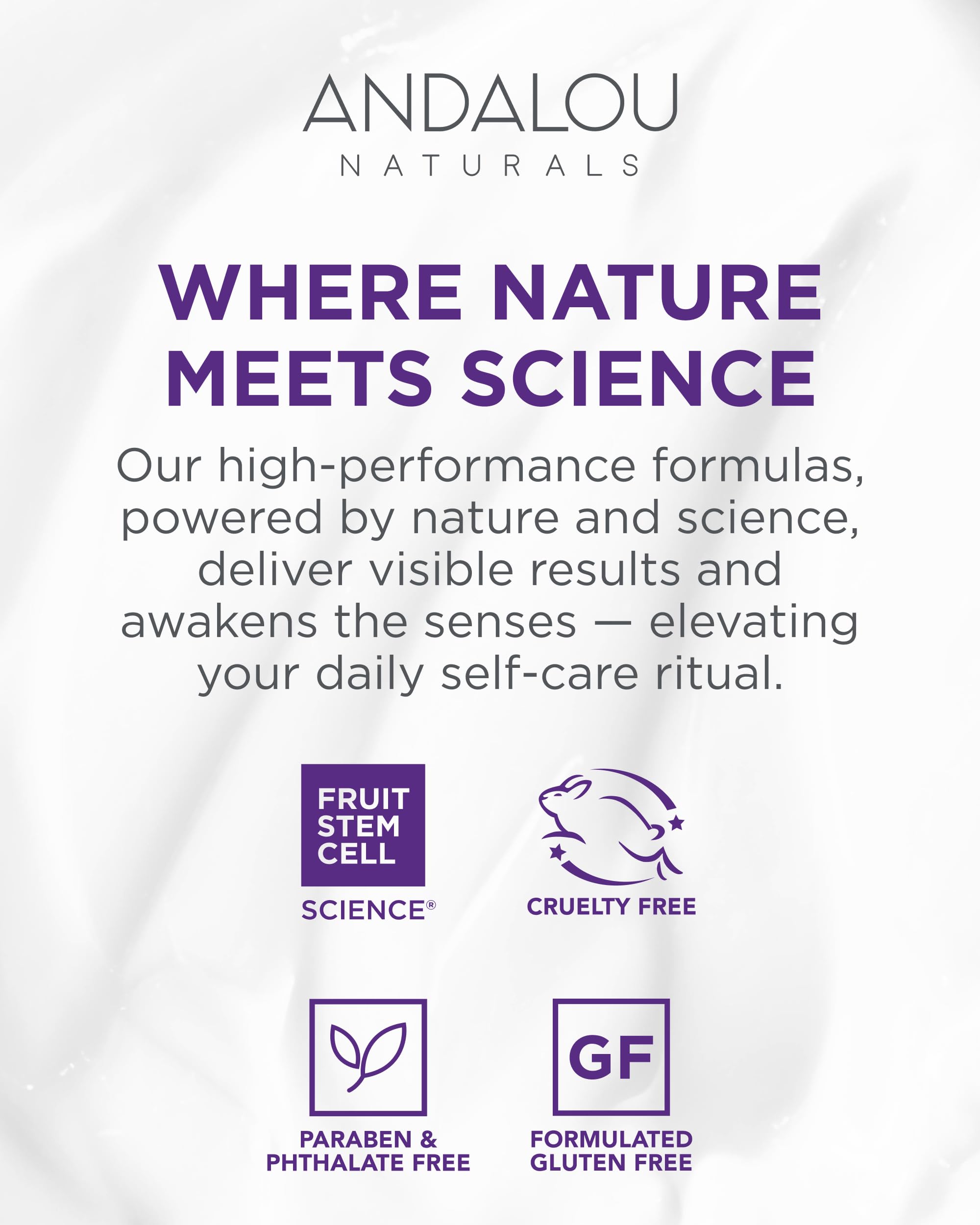 Andalou Naturals envase de 2.7 oz, tamaño práctico para viaje.