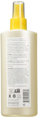 Andalou Naturals hair spray bottle close-up shows the citrus aroma, ideal for everyday styling.