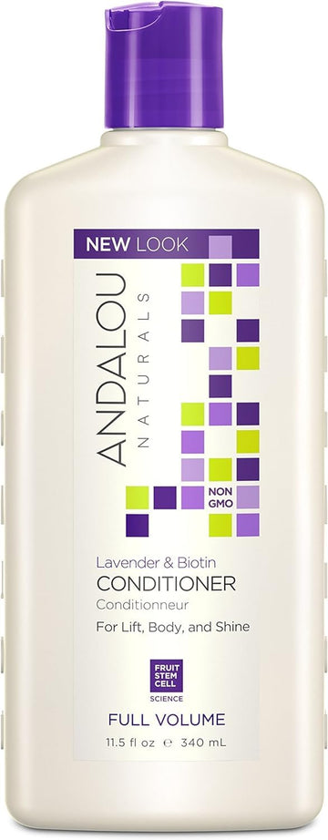 Andalou Naturals Lavender and Biotin Full Volume Conditioner bottle for thicker hair