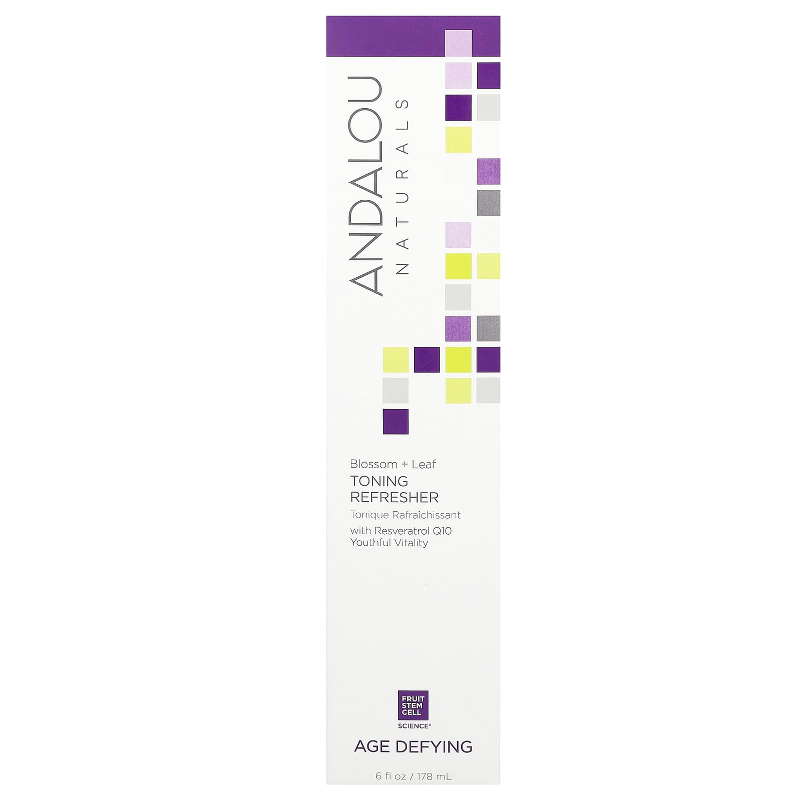 Ingrediente clave resveratrol y CoQ10 en el tónico Flor y Hoja de Andalou Naturals